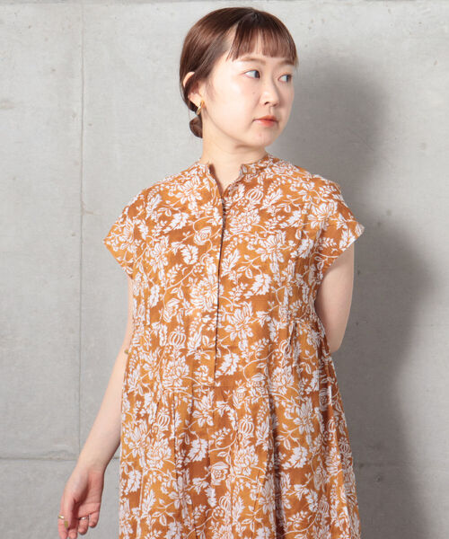 fredy repit（フレディレピ）の「スシボイルフラワープリントワンピース（ワンピース・レディース・オレンジ/グレイッシュブルー・38）」の6枚目の写真