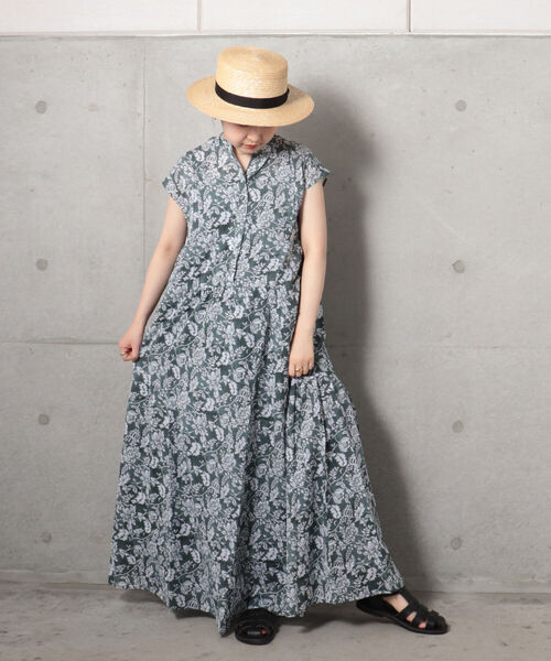 fredy repit（フレディレピ）の「スシボイルフラワープリントワンピース（ワンピース・レディース・オレンジ/グレイッシュブルー・38）」の7枚目の写真