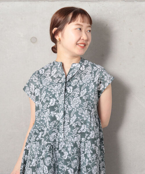 fredy repit（フレディレピ）の「スシボイルフラワープリントワンピース（ワンピース・レディース・オレンジ/グレイッシュブルー・38）」の10枚目の写真