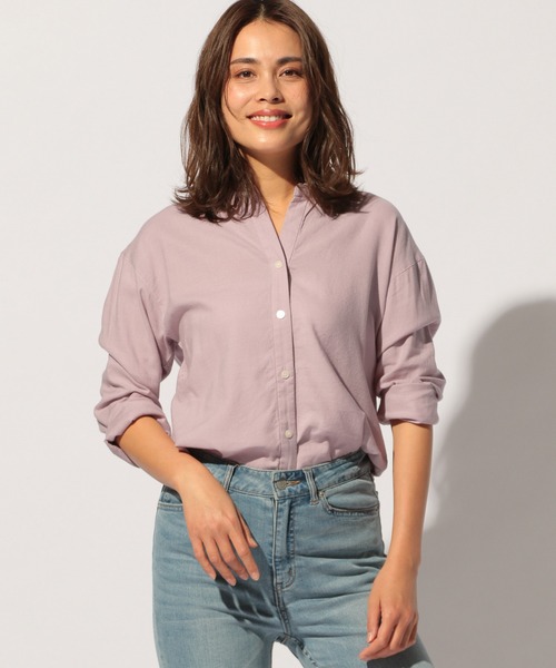 BAYFLOW（ベイフロー）の「リネンストレッチシャツ（テンセル(TM)繊維使用（シャツ/ブラウス・レディース・ホワイト/ベージュ/カーキ/ラベンダー/チャコール・SMALL/MEDIUM）」の19枚目の写真