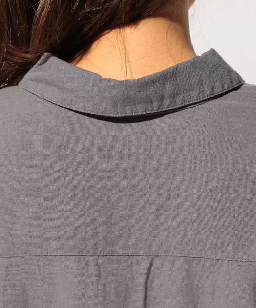 BAYFLOW（ベイフロー）の「リネンストレッチシャツ（テンセル(TM)繊維使用（シャツ/ブラウス・レディース・ホワイト/ベージュ/カーキ/ラベンダー/チャコール・SMALL/MEDIUM）」の12枚目の写真