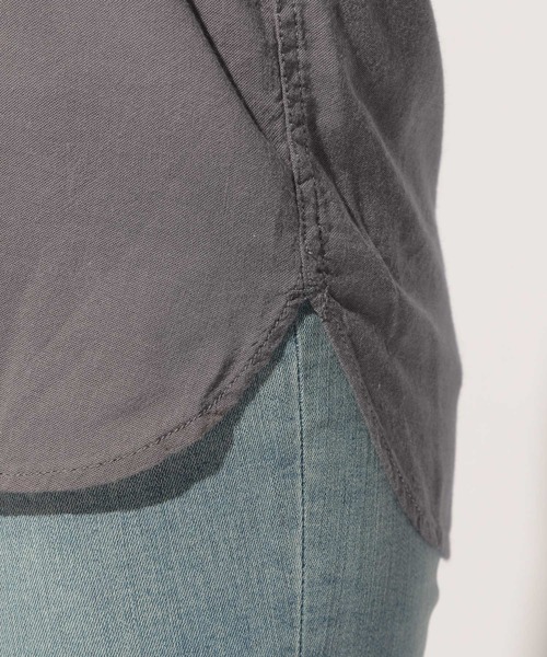 BAYFLOW（ベイフロー）の「リネンストレッチシャツ（テンセル(TM)繊維使用（シャツ/ブラウス・レディース・ホワイト/ベージュ/カーキ/ラベンダー/チャコール・SMALL/MEDIUM）」の16枚目の写真