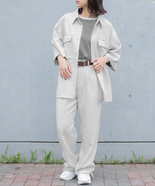 PairPair(ペアペア)の「ドライオックストラウザーパンツ(ユニセックス/セットアップ)(その他パンツ・レディース・ブルーグリーン/ブラウン/アイボリー・MEDIUM/LARGE)」の22枚目の写真