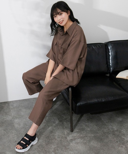 PairPair(ペアペア)の「ドライオックストラウザーパンツ(ユニセックス/セットアップ)(その他パンツ・レディース・ブルーグリーン/ブラウン/アイボリー・MEDIUM/LARGE)」の21枚目の写真