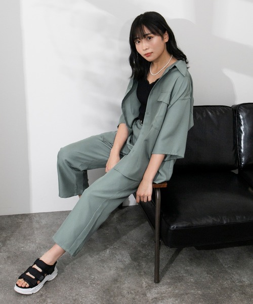 PairPair(ペアペア)の「ドライオックストラウザーパンツ(ユニセックス/セットアップ)(その他パンツ・レディース・ブルーグリーン/ブラウン/アイボリー・MEDIUM/LARGE)」の14枚目の写真