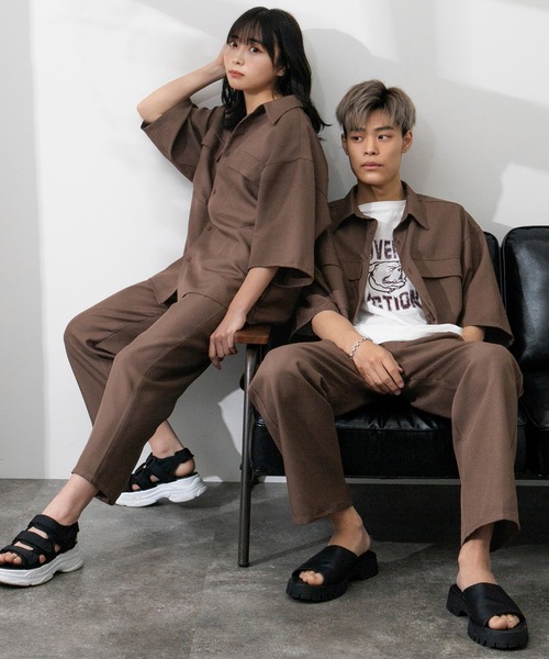 PairPair(ペアペア)の「ドライオックストラウザーパンツ(ユニセックス/セットアップ)(その他パンツ・レディース・ブルーグリーン/ブラウン/アイボリー・MEDIUM/LARGE)」の17枚目の写真