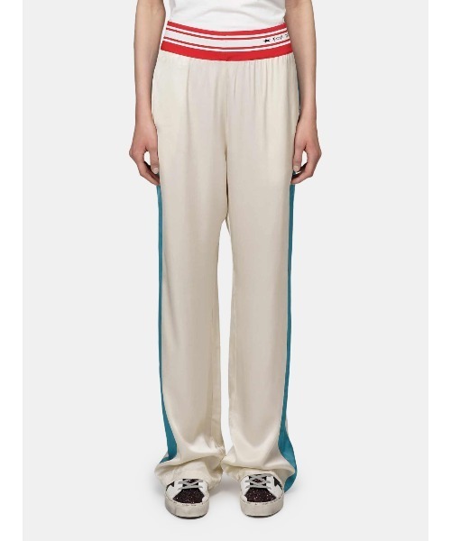 GOLDEN GOOSE（ゴールデングース）の「GOLDEN GOOSE side line easy pant with satin fabric（その他パンツ・レディース・ホワイト系その他・40/38/42）」の2枚目の写真