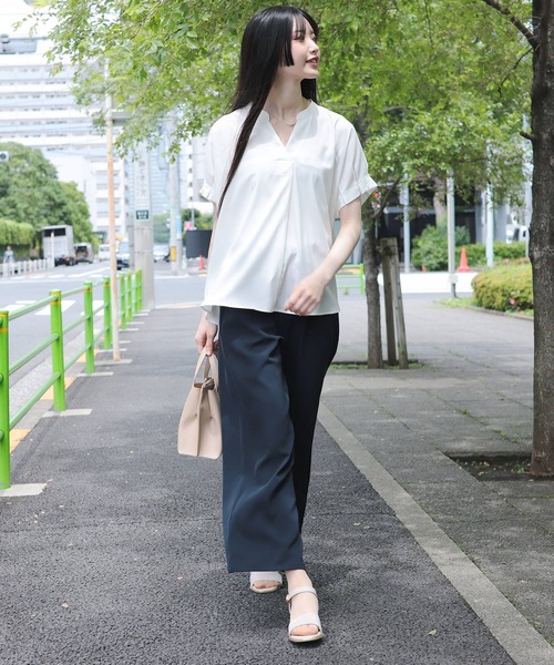 Honeys（ハニーズ）の「イージーストレートパンツ（その他パンツ・レディース・ブラック/ベージュ/ネイビー/モカ・LL/S/M/L）」の11枚目の写真