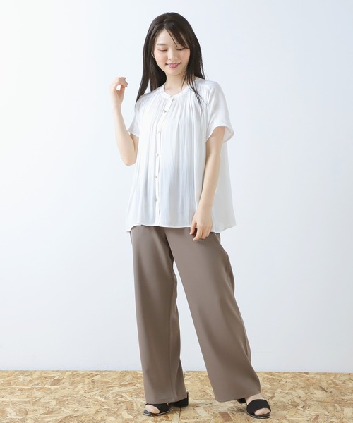 Honeys（ハニーズ）の「イージーストレートパンツ（その他パンツ・レディース・ブラック/ベージュ/ネイビー/モカ・LL/S/M/L）」の16枚目の写真