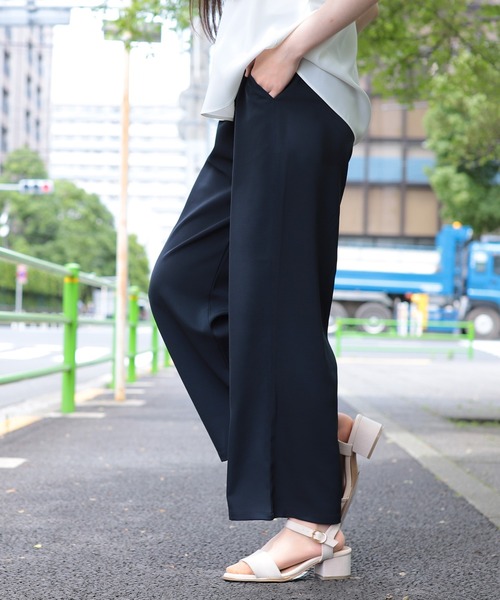 Honeys（ハニーズ）の「イージーストレートパンツ（その他パンツ・レディース・ブラック/ベージュ/ネイビー/モカ・LL/S/M/L）」の14枚目の写真