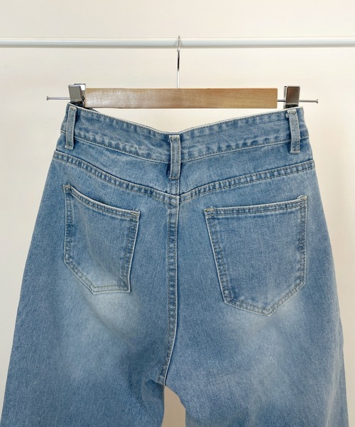 CEMONEMO（セモネモ）の「サイドスリット ストレートデニムパンツ（デニムパンツ・レディース・インディゴブルー・S/M）」の13枚目の写真