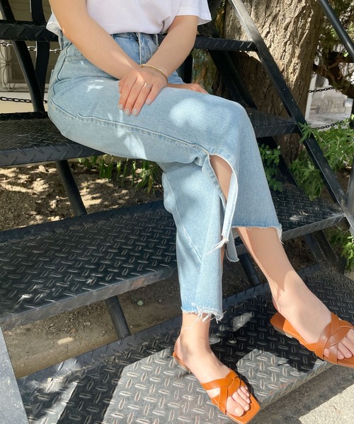 CEMONEMO（セモネモ）の「サイドスリット ストレートデニムパンツ（デニムパンツ・レディース・インディゴブルー・S/M）」の19枚目の写真