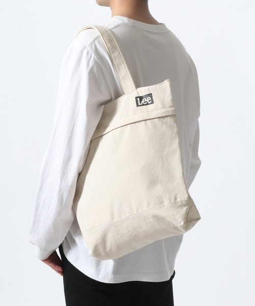 Lee（リー）の「Lee/リー キャンバス ロゴ トートバッグ（トートバッグ・メンズ・ライトグレー/ブラック/ベージュ/オフホワイト/カーキ・FREE）」の2枚目の写真