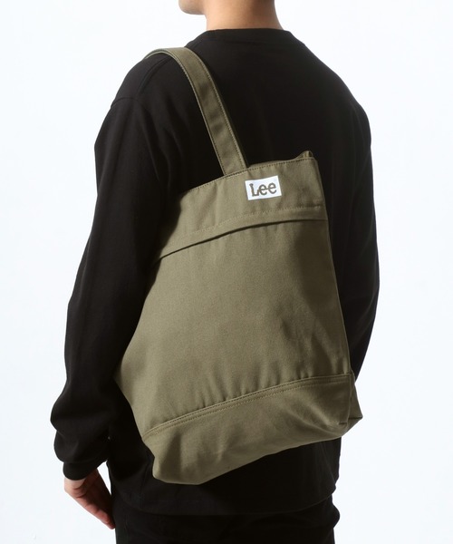 Lee（リー）の「Lee/リー キャンバス ロゴ トートバッグ（トートバッグ・メンズ・ライトグレー/ブラック/ベージュ/オフホワイト/カーキ・FREE）」の5枚目の写真