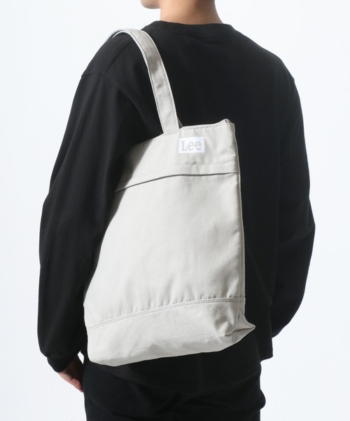 Lee（リー）の「Lee/リー キャンバス ロゴ トートバッグ（トートバッグ・メンズ・ライトグレー/ブラック/ベージュ/オフホワイト/カーキ・FREE）」の4枚目の写真