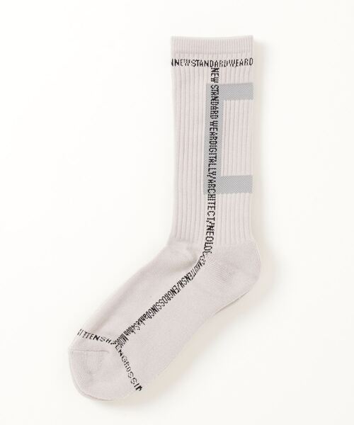 DANKE SCHON(ダンケシェーン)の「DankeSchon/ダンケシェーン/LINE SOCKS(ソックス/靴下・メンズ・チャコール/ライトグレー・FREE)」の1枚目の写真