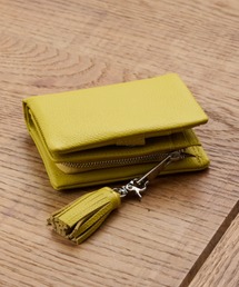 【BEAURE ビュレ】牛革タッセル付き 2つ折り財布 コンパクト ウォレット