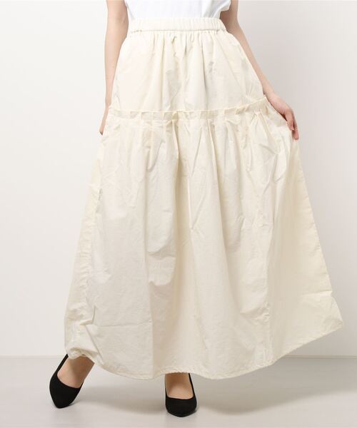 MOUSSY（マウジー）の「TIERED TUCK スカート（スカート・レディース・アイボリー/ライトカーキ/ブラック・1/2）」の21枚目の写真