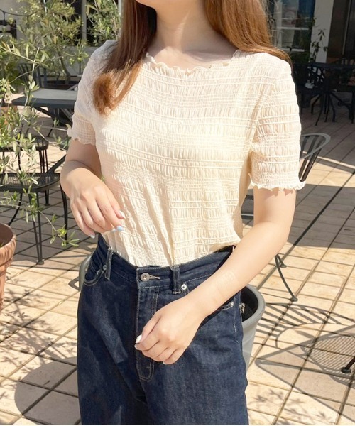 セール】シャーリングトップス【ZOZOTOWN限定アイテム】（T
