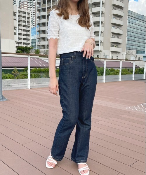 apres jour（アプレジュール）の「シャーリングトップス【ZOZOTOWN限定アイテム】（Tシャツ/カットソー・レディース・アイボリー/ブラック/オフホワイト・X-LARGE/フリー）」の20枚目の写真