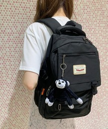 【多収納/通学/リュック】ゴリラマスコット付きデイパック