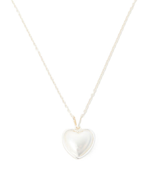 BEAMS BOY（ビームスボーイ）の「BEAMS BOY / シルバーメッキ パフィ ハート ネックレス（ネックレス・レディース・シルバー・ONE SIZE）」の2枚目の写真