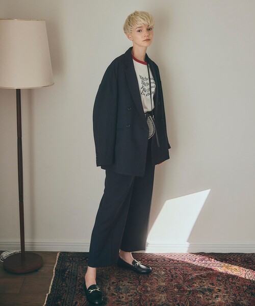 FREAK'S STORE（フリークスストア）の「リンガーＴシャツ（Tシャツ/カットソー・レディース・グリーン/レッド/ブラウン・ﾌﾘ-）」の4枚目の写真