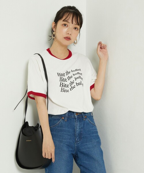 FREAK'S STORE（フリークスストア）の「リンガーＴシャツ（Tシャツ/カットソー・レディース・グリーン/レッド/ブラウン・ﾌﾘ-）」の19枚目の写真