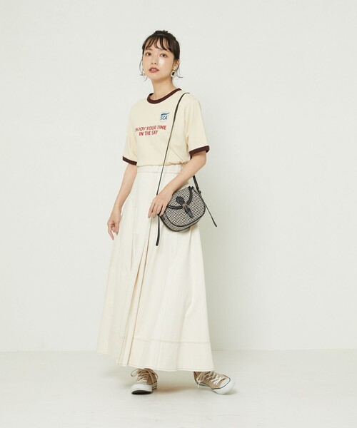 FREAK'S STORE（フリークスストア）の「リンガーＴシャツ（Tシャツ/カットソー・レディース・グリーン/レッド/ブラウン・ﾌﾘ-）」の14枚目の写真