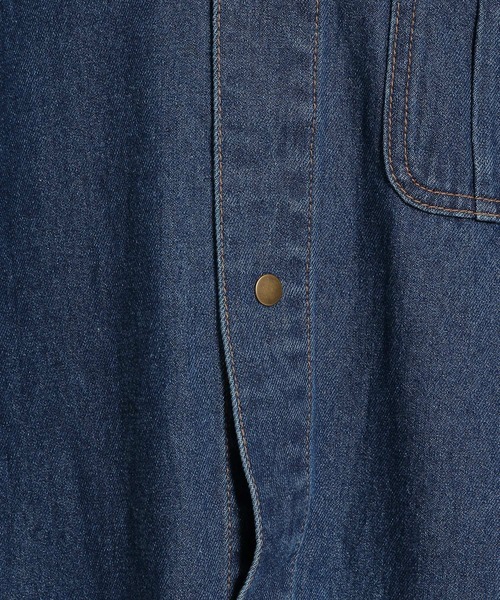 niko and...（ニコアンド）の「[niko and ...JEANS 2021AW]スタンドカラーワークデニムコート（その他アウター・レディース・ネイビー・MEDIUM/LARGE）」の13枚目の写真