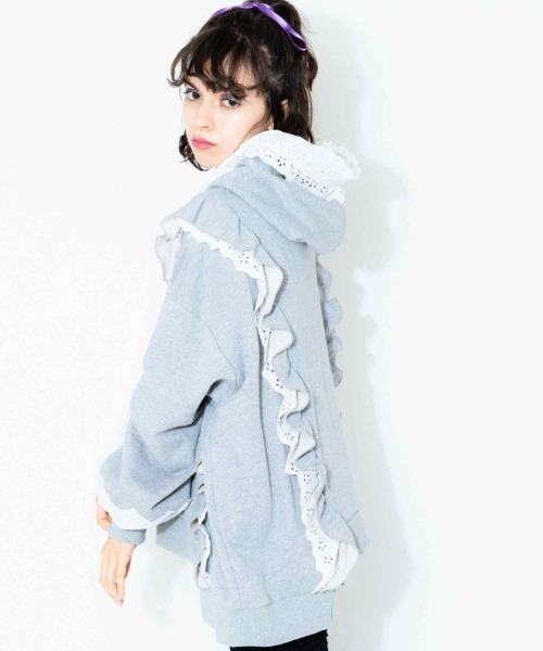 Candy Stripper（キャンディストリッパー）の「BABY HOODIE（パーカー・レディース・ブルー/ヘザーグレー/ブラック・2）」の10枚目の写真