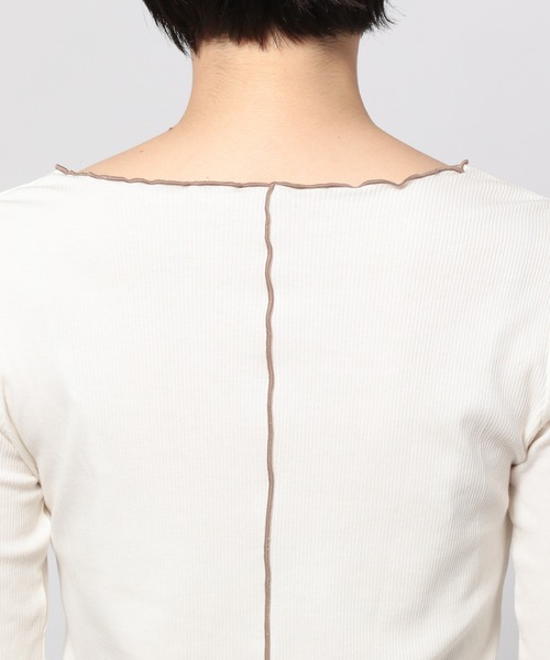 PAGEBOY(ページボーイ)の「ハイショクメロープルオーバーロングスリーブ(Tシャツ/カットソー・レディース・オフホワイト/ブラック/グレイッシュベージュ・FREE)」の10枚目の写真