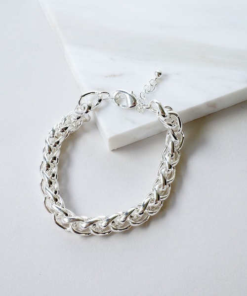 SIGNAL（シグナル）の「【SIGNAL/シグナル】Chunky Chain Bracelet / チャンキーチェーンブレスレット（ブレスレット・レディース・シルバー/ゴールド・17cm）」の2枚目の写真