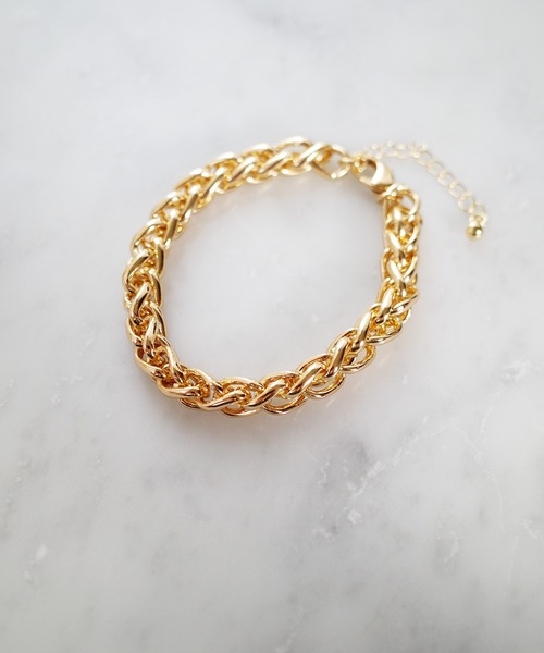 SIGNAL（シグナル）の「【SIGNAL/シグナル】Chunky Chain Bracelet / チャンキーチェーンブレスレット（ブレスレット・レディース・シルバー/ゴールド・17cm）」の4枚目の写真