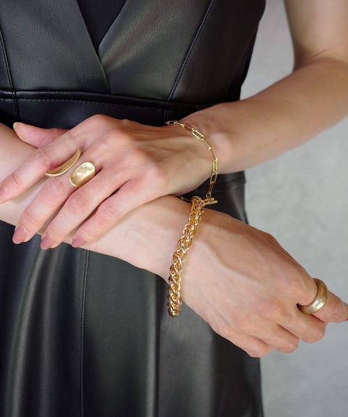 SIGNAL（シグナル）の「【SIGNAL/シグナル】Chunky Chain Bracelet / チャンキーチェーンブレスレット（ブレスレット・レディース・シルバー/ゴールド・17cm）」の7枚目の写真