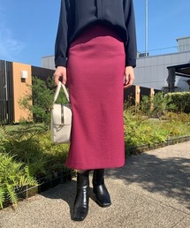 RIVE DROITE | 女性らしいシルエットが魅力　ジャージライクストレートスカート(スカート)