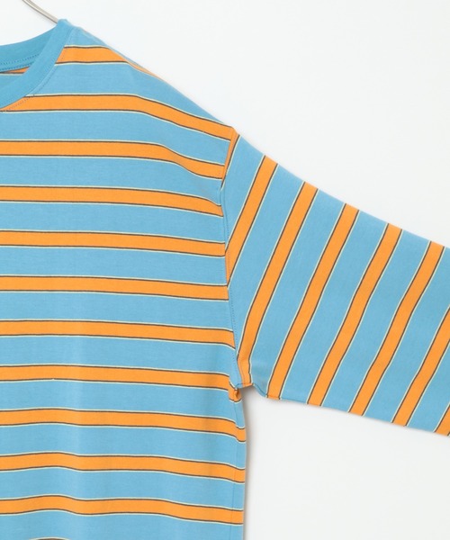 notch.（ノッチ）の「太マルチボーダーロンT（Tシャツ/カットソー・レディース・ブルー/グレー/ブラウン・M）」の8枚目の写真