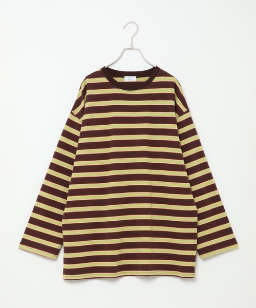 notch.（ノッチ）の「太マルチボーダーロンT（Tシャツ/カットソー・レディース・ブルー/グレー/ブラウン・M）」の16枚目の写真