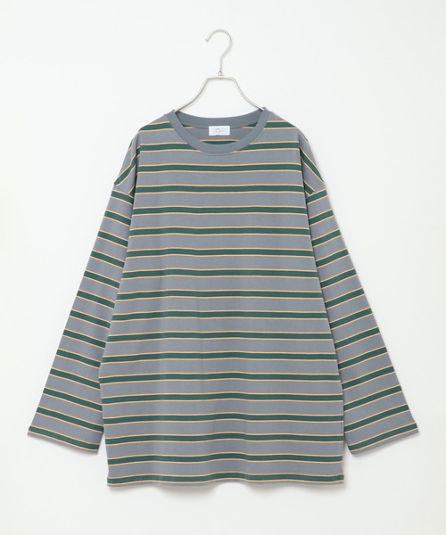 notch.（ノッチ）の「太マルチボーダーロンT（Tシャツ/カットソー・レディース・ブルー/グレー/ブラウン・M）」の17枚目の写真