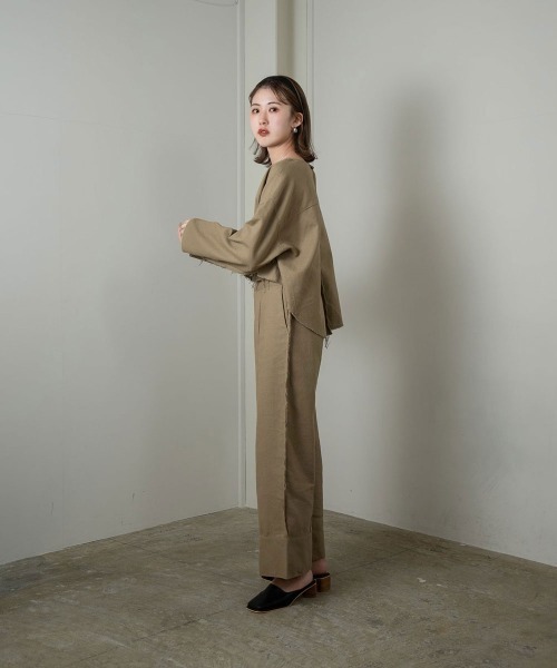 Amiur（エミレ）の「leave uncut set up（セットアップ・レディース・ブラック/ベージュ・FREE）」の22枚目の写真