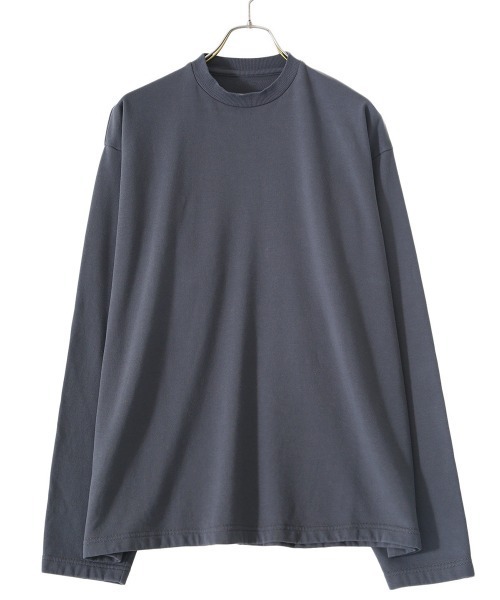 PORT BY ARK（ポートバイアーク）の「PORT BY ARK / ポートバイアーク：Light Sweat Long Sleeves：PO10-T001[COR]（スウェット・メンズ・チャコールグレー/サンドベージュ・1/2）」の5枚目の写真