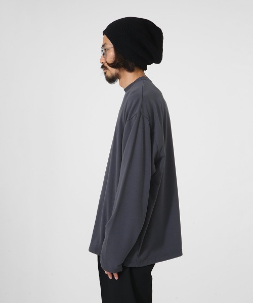 PORT BY ARK（ポートバイアーク）の「PORT BY ARK / ポートバイアーク：Light Sweat Long Sleeves：PO10-T001[COR]（スウェット・メンズ・チャコールグレー/サンドベージュ・1/2）」の11枚目の写真