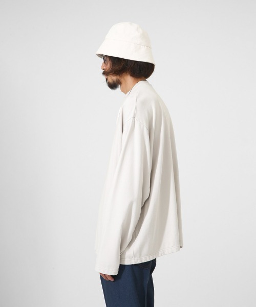 PORT BY ARK（ポートバイアーク）の「PORT BY ARK / ポートバイアーク：Light Sweat Long Sleeves：PO10-T001[COR]（スウェット・メンズ・チャコールグレー/サンドベージュ・1/2）」の20枚目の写真