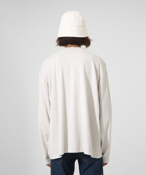 PORT BY ARK（ポートバイアーク）の「PORT BY ARK / ポートバイアーク：Light Sweat Long Sleeves：PO10-T001[COR]（スウェット・メンズ・チャコールグレー/サンドベージュ・1/2）」の21枚目の写真