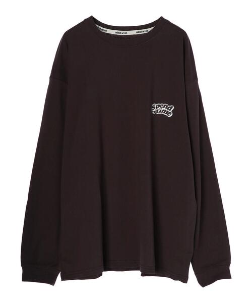 SEVENDAYS=SUNDAY(セブンデイズサンデイ)の「Spend timeロンTEE *(Tシャツ/カットソー・レディース・チャコールグレー/オフホワイト/グレイッシュベージュ・M/L)」の5枚目の写真