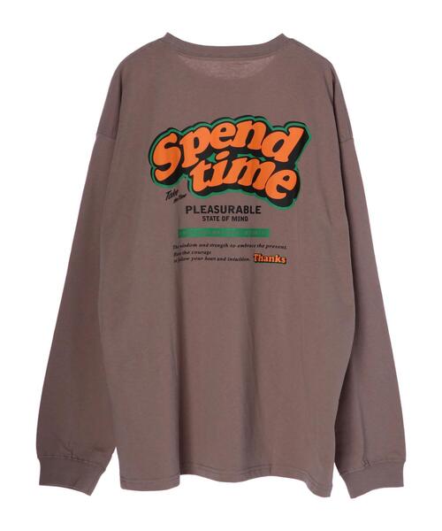 SEVENDAYS=SUNDAY(セブンデイズサンデイ)の「Spend timeロンTEE *(Tシャツ/カットソー・レディース・チャコールグレー/オフホワイト/グレイッシュベージュ・M/L)」の10枚目の写真
