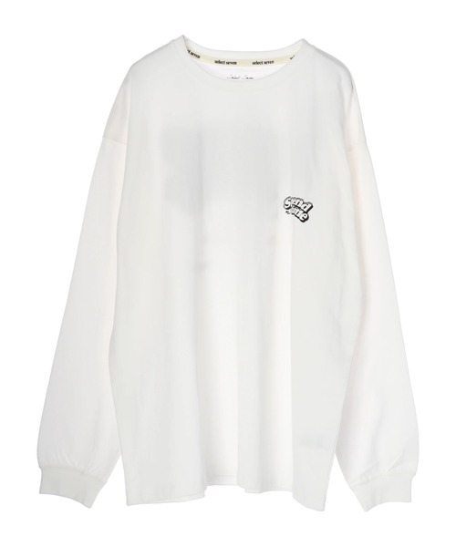 SEVENDAYS=SUNDAY(セブンデイズサンデイ)の「Spend timeロンTEE *(Tシャツ/カットソー・レディース・チャコールグレー/オフホワイト/グレイッシュベージュ・M/L)」の2枚目の写真