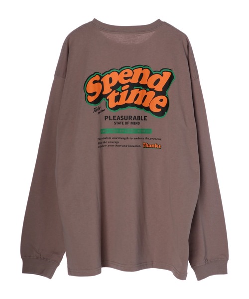 SEVENDAYS=SUNDAY(セブンデイズサンデイ)の「Spend timeロンTEE *(Tシャツ/カットソー・レディース・チャコールグレー/オフホワイト/グレイッシュベージュ・M/L)」の3枚目の写真