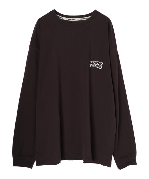 SEVENDAYS=SUNDAY(セブンデイズサンデイ)の「Spend timeロンTEE *(Tシャツ/カットソー・レディース・チャコールグレー/オフホワイト/グレイッシュベージュ・M/L)」の1枚目の写真