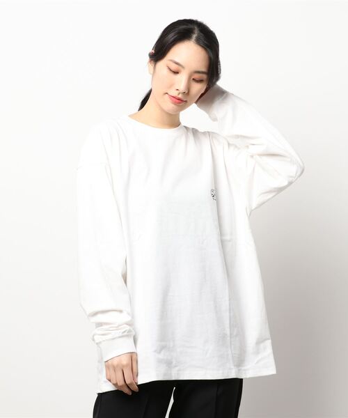 SEVENDAYS=SUNDAY(セブンデイズサンデイ)の「Spend timeロンTEE *(Tシャツ/カットソー・レディース・チャコールグレー/オフホワイト/グレイッシュベージュ・M/L)」の7枚目の写真